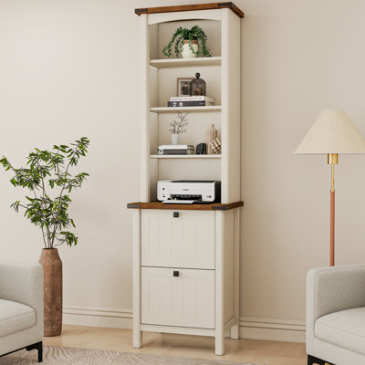 71'' Tall Standard Bookcase With 2 Drawers