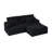 89" Modern 3 Seat Sofa Upholstered Corduroy Couch With Throw Pillows And Ottoman Suitable For Living Room, Bedroom, Office-2100606406