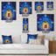 Horloge murale Couple in Love Walks Under Glowing-2083367994