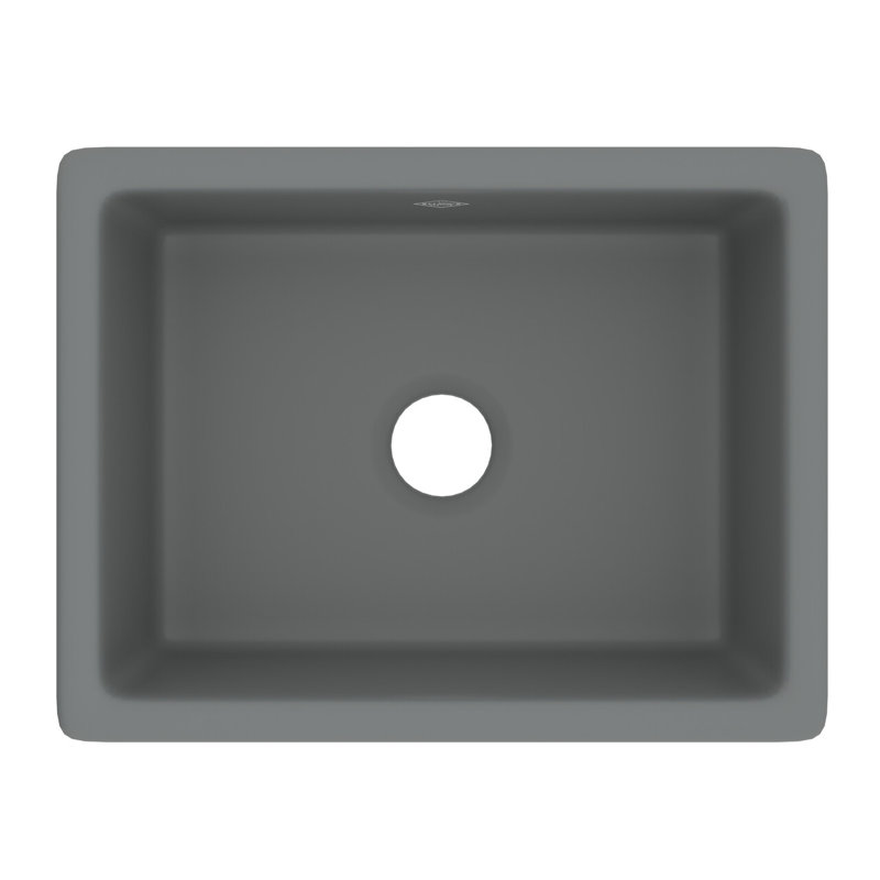 Shaws 23" L x 18" W Drop-In Kitchen Sink, Matte Gray
