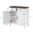 White Storage Cabinet With 2 Doors, Modern Buffet Sideboard Cabinet With Storage
