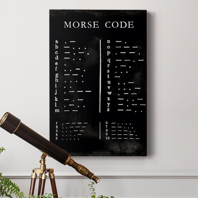 " Morse Code Chart ", 12" H x 8" W x  1" D
