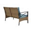 Ensemble de canapé de conversation modulaire 4 pièces pour patio - ensemble de canapé d'angle pour l'extérieur avec osier en rotin KD.