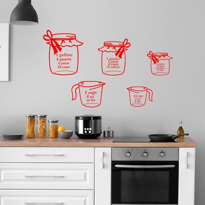 Adhésif décoratif tasses à mesurer