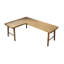 Bureau brun en bois massif en forme de L-1585387912-1585387914