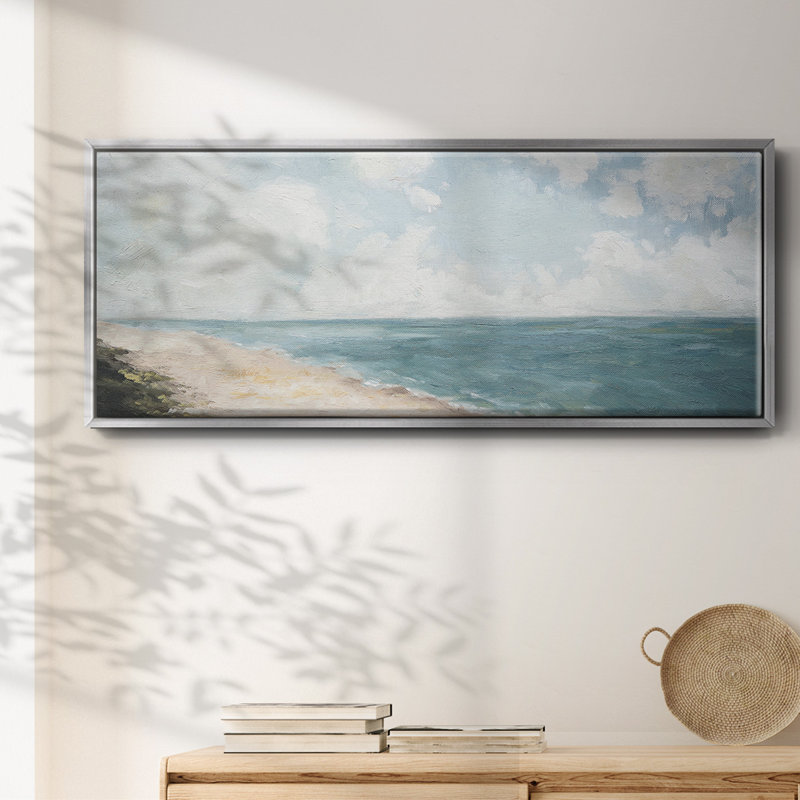 Vue sur la plage - toile encadrée, H 20 po x l 50 po