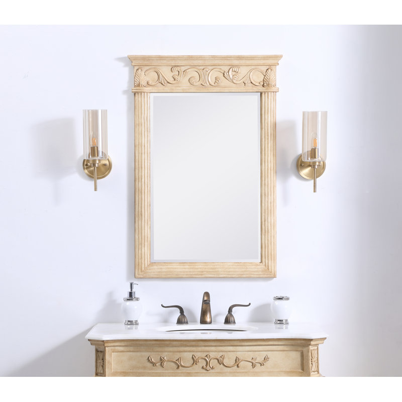 Miroir de salle de bain Aurillon, H 36 po x l 25 po, Tanné