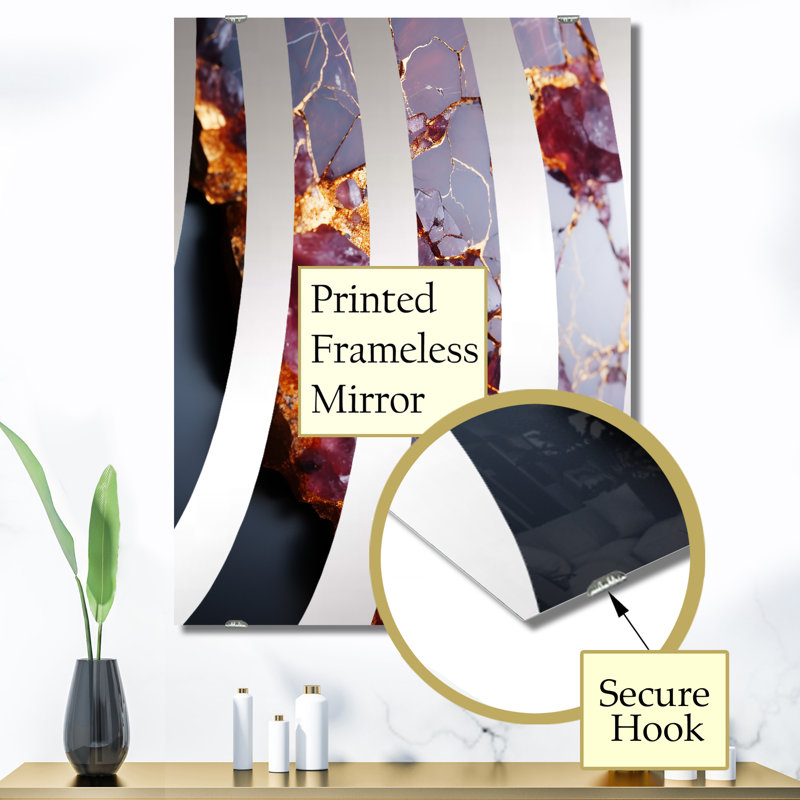 Chevell - Miroir mural en marbre grand MIR137661, 40 po x 30 po