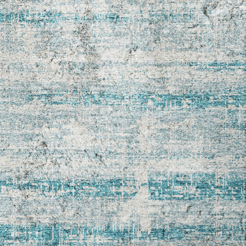 Tapis moderne Dream Shag ADS747, lavable à la machine de qualité supérieure, Teal, 9' x 12'