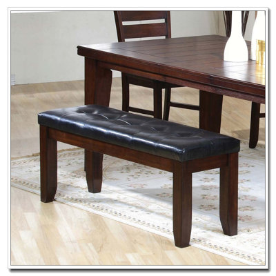 Banc de salle à manger cerise 1pc rembourré siège en polyuréthane