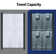 Wall mounted electric towel heater plug-in or hard wired combination unit, 10 drying tracks, to meet various needs