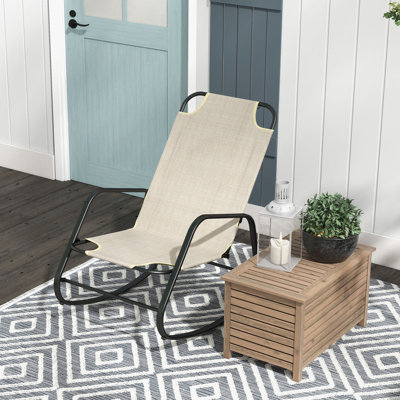 Chaise berçante d'extérieur en métal Mandy