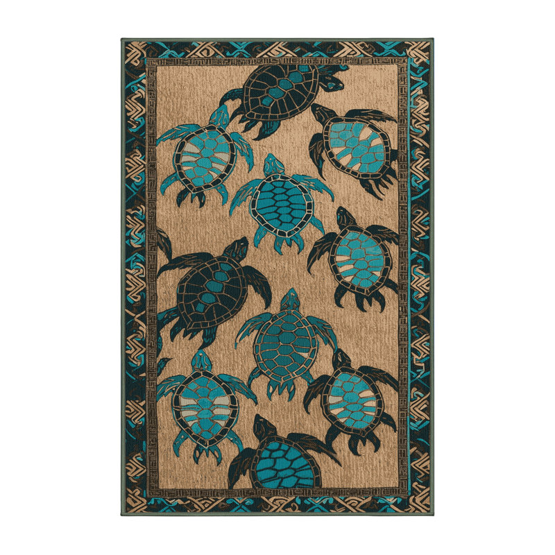  Tapis lavable Hawaiian, Rectangle 7 pi x 9 pi