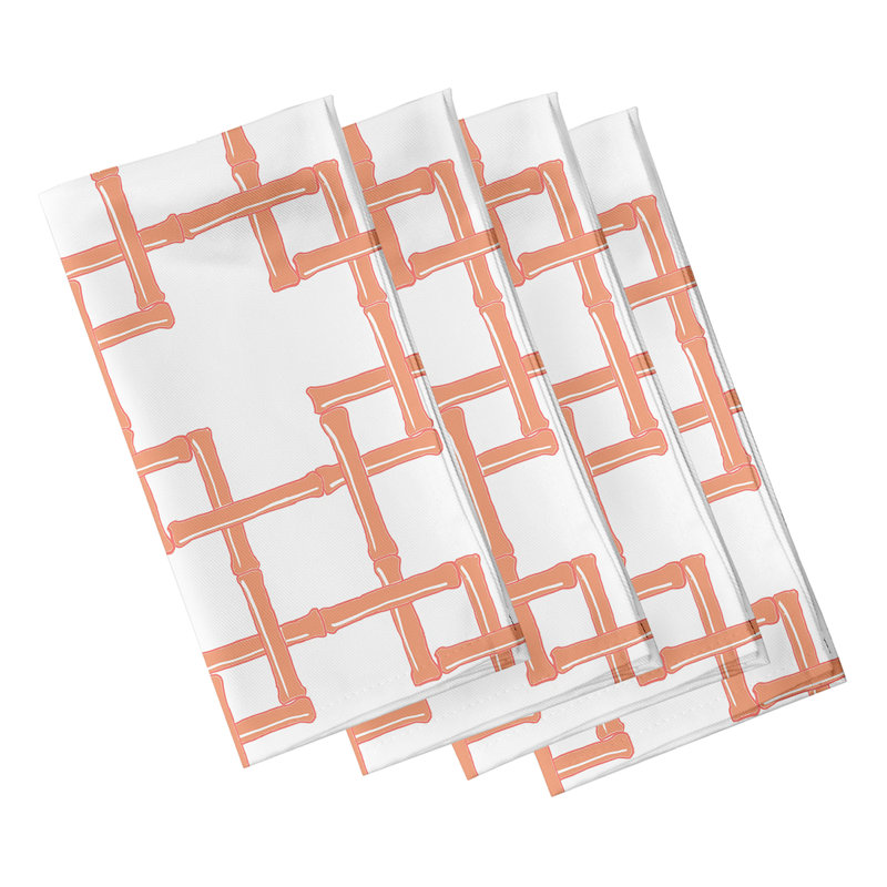 Ensemble de serviettes 4 pièces Connelly, L 18 po x L 18 po, Corail