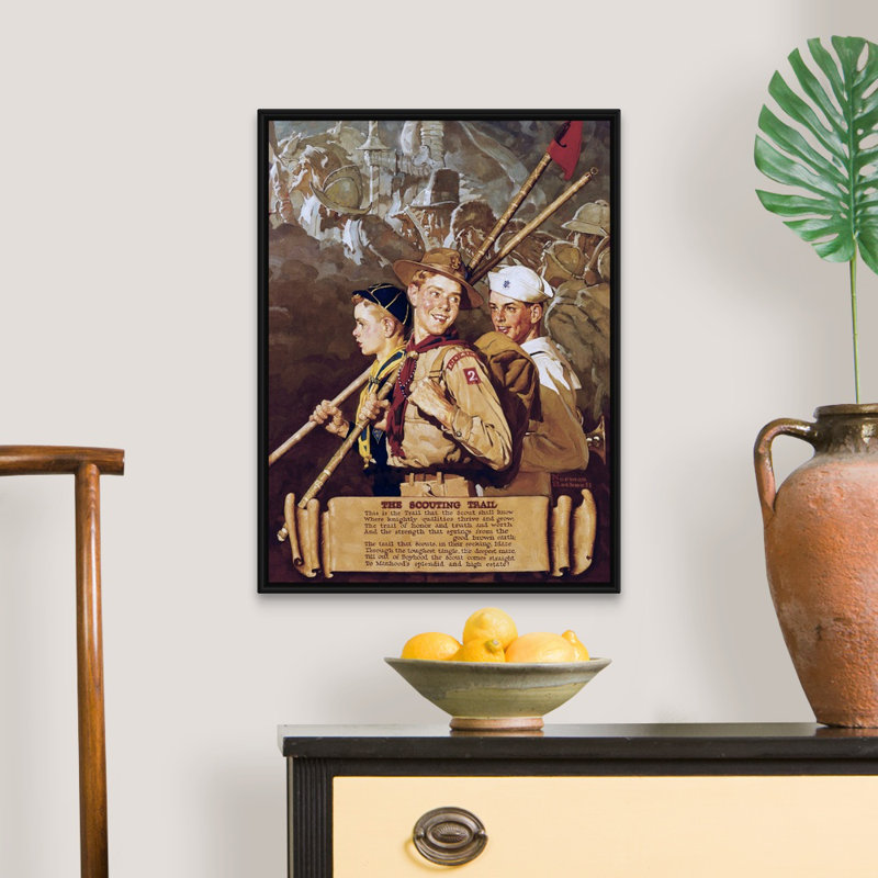 Art mural sur toile Norman Rockwell, H 26 po x l 20 po x P 1,75 po, Cadre flottant noir