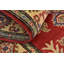 Tapis en laine rouge 3 pi 3 po x 5 pi 5 po one-of-kind à la main-noué la new age Alayna
