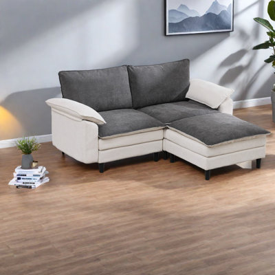 Canapé modulaire profond en chenille 70,87 po