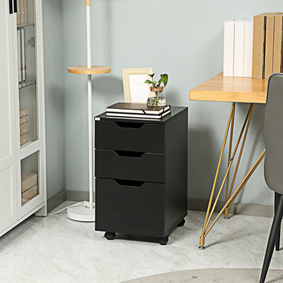 Mobile File Cabinet with 3 Drawers