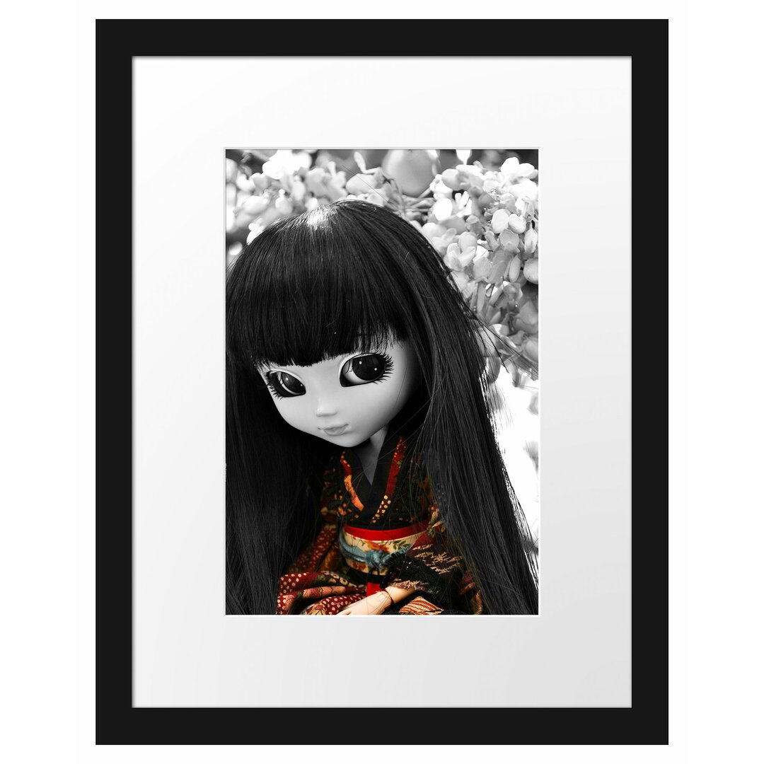 Gerahmtes Poster Wunderschöne Geisha Pullip