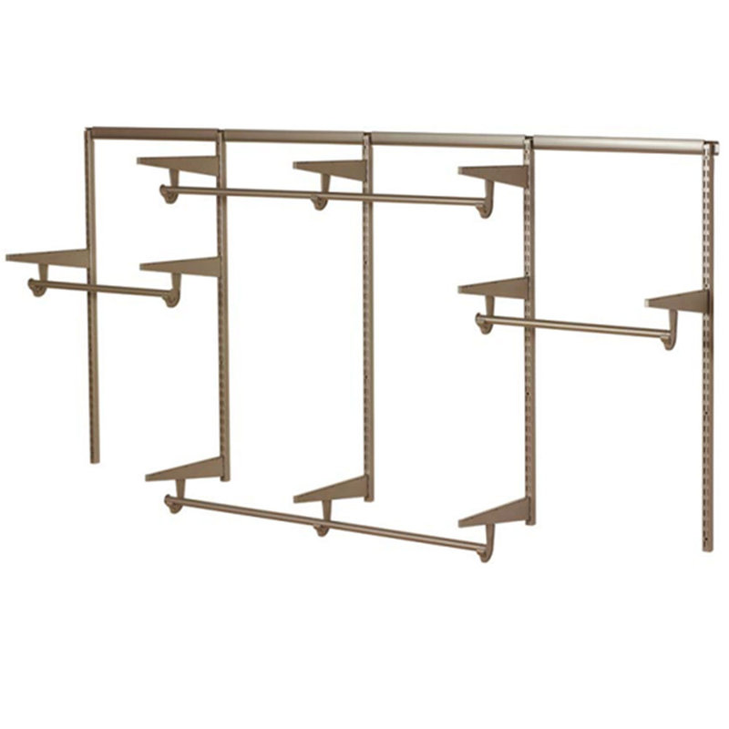 96'' Metal Adjustable Wall Mounted Clothing Racks