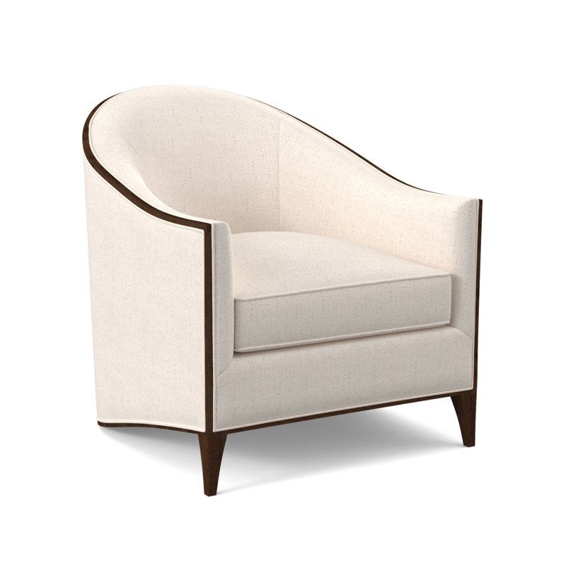 Atelier Barrel Chair, Sunny Linen, American Walnut