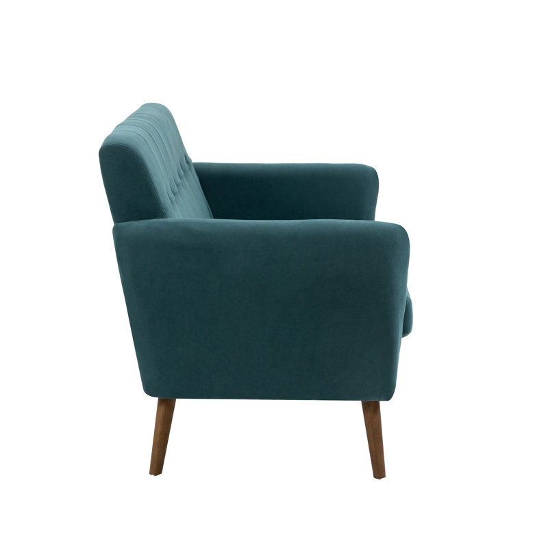 Atifa Apollos 66.9'' Wide Loveseat, Green 
