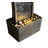 Teamson Home 98 cm Contemporary Outdoor LED Waterfall Fountain with Pebble Base, Gray/Black
