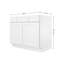 Meuble-lavabo de style Shaker à 2 tiroirs, sans comptoir, à assembler soi-même, 53 cm (P) x 107 cm (L) x 88 cm (H), blanc