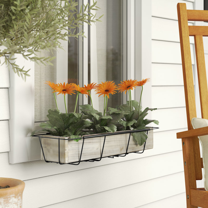 Boîte à fleurs pour fenêtre extensible en métal thermolaqué Tiana