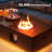 12.6’’ H X 48’’ W Metal Propane Outdoor Gas Fire Pit Table With Golden Light-1833712098