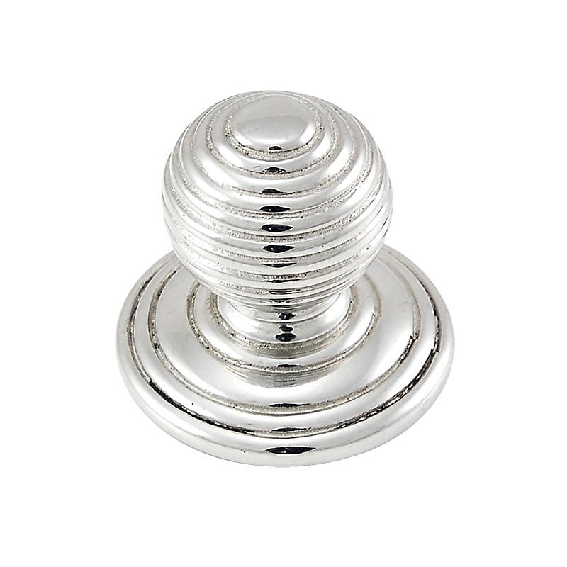 Sanzio Round Knob, 1" H x 1" W x 1.25" D, Polished Nickel