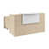 Arrive 72W x 72D L-Shaped Manufactured Wood Reception Desk with 3 Drw Mbl Ped and Counter