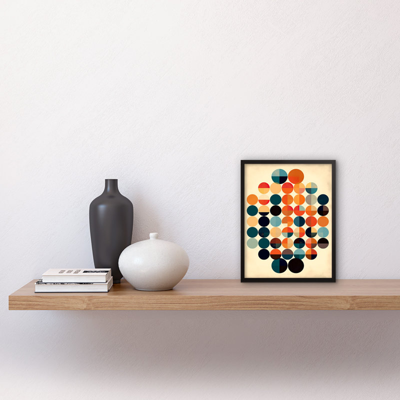 Adavia Minimalist Bauhaus Geometric Vintage Colourful Shapes - Single Picture Frame Print