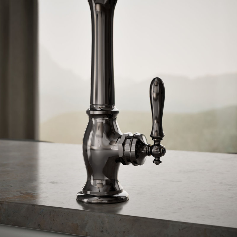 Artifacts® Single Handle Kitchen Sink Faucet with Accessories, Vibrant Titanium
