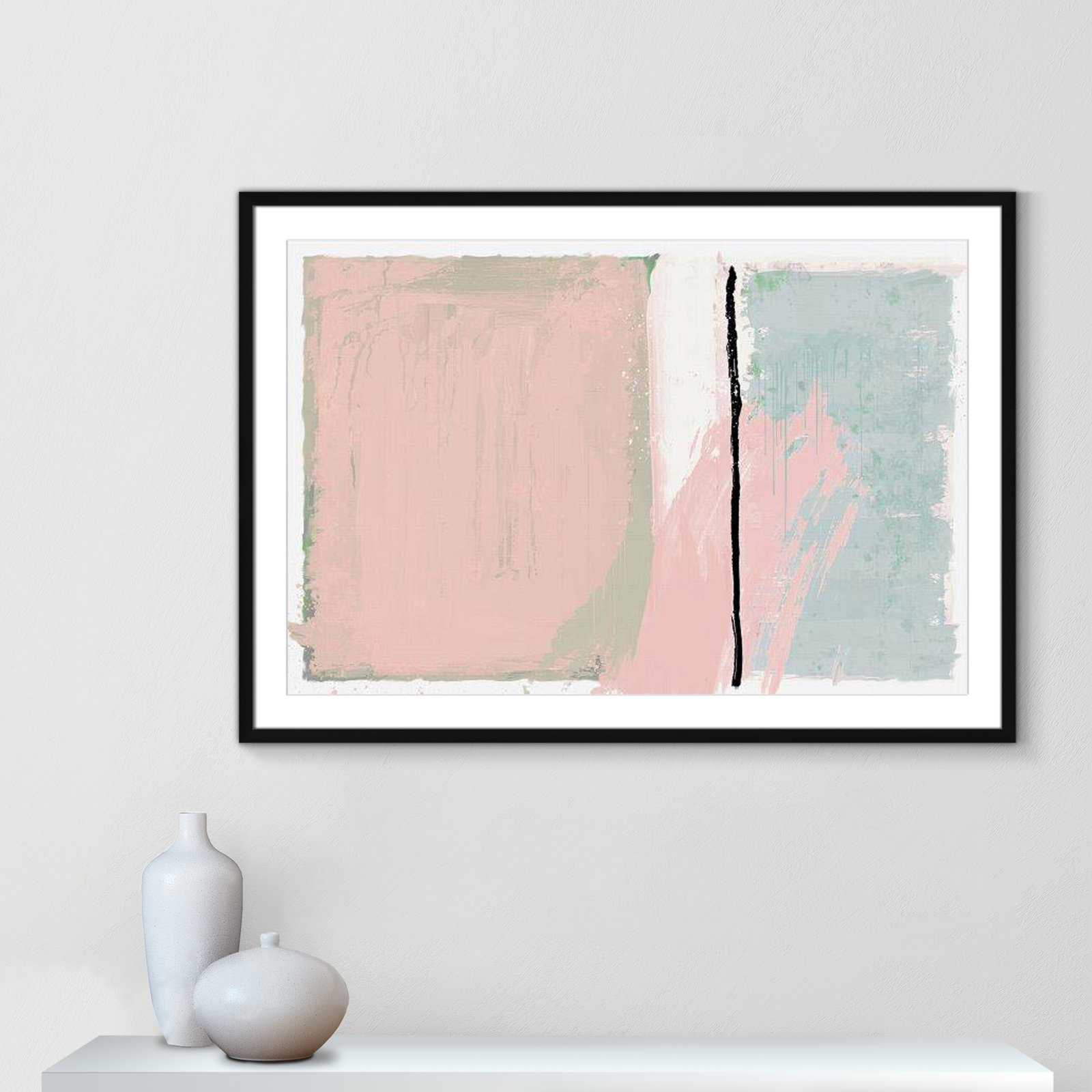 Pastel Opulance Print, 29.5" H x 41.5" W x 1.25" D, Black Box Picture Framed, White