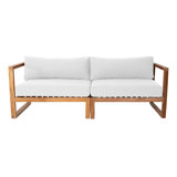Venice Teak Outdoor Sofa with Sunbrella Cushions