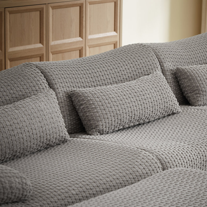 Canapés modulaires confortables en velours côtelé gris Modern Living