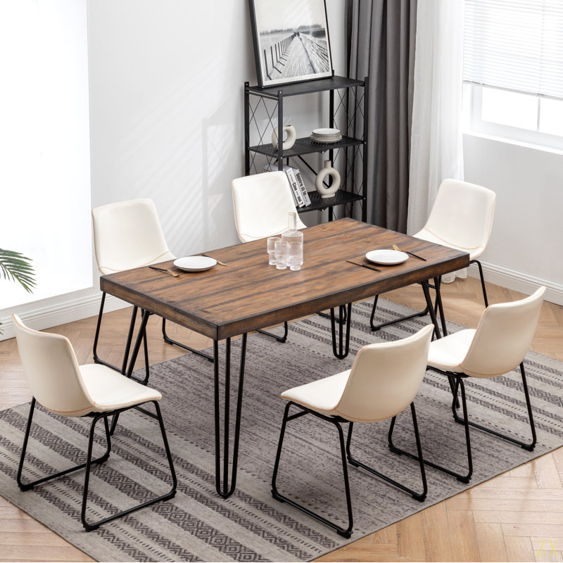 Ensemble repas industriel 7 pièces, Beige