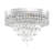 Leverette 4-Light 15.2" Crystal Flush Mount Dimmable Tiered Chandelier-360292417