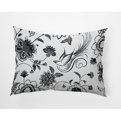 Floral Outdoor Reversible Throw Pillow