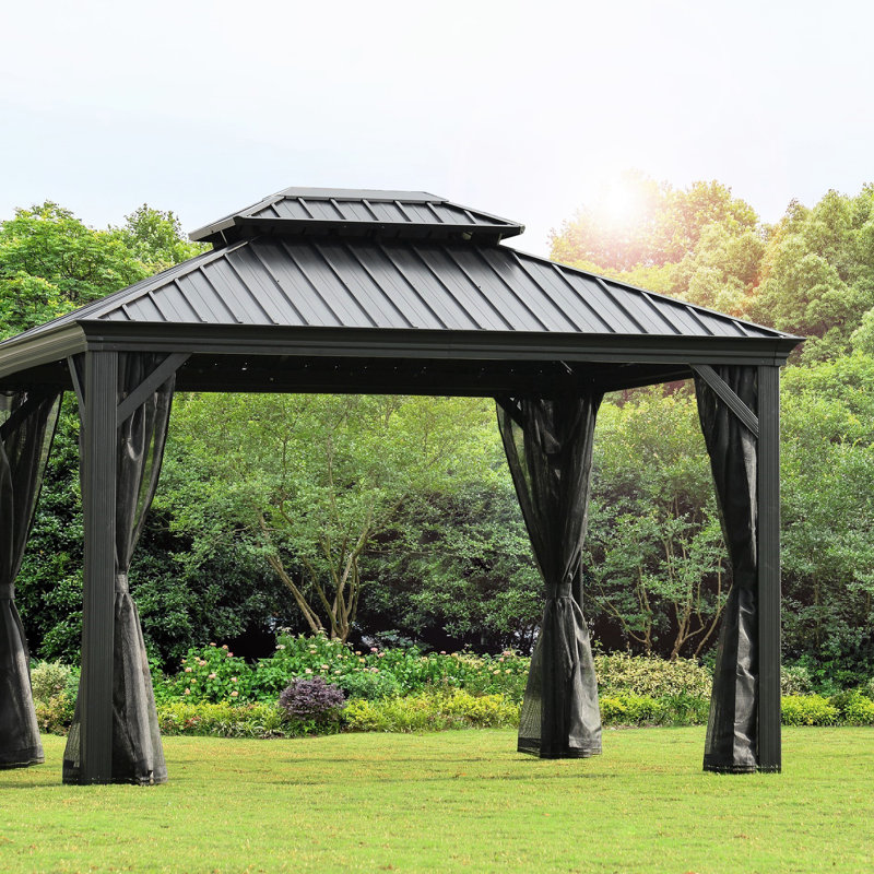 Bilus Dakota Fields Grey Polycarbonat Side Wall for Gazebo, 195cm H x 319cm W