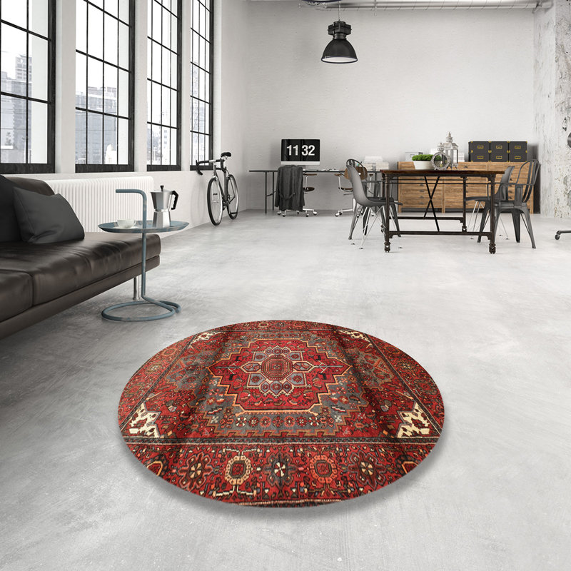Southwestern Indoor Rug, Round 5'