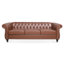 Canapé Chesterfield 84,65 po en polyuréthane à accoudoirs roulés Chesterfield.