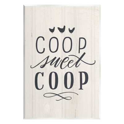 «Sweet Coop Farm», plaque murale sur bois par Loni Harris