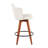 Tenessa Swivel Upholstered Counter Stool with Solid Wood Frame