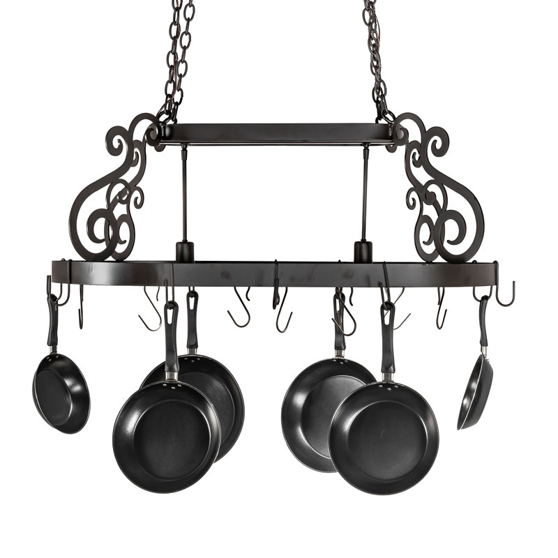 Neo Metal Handcrafted Oval Hanging Pot Rack