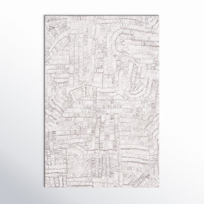 Ashwin Brown Ivory Hand-Tufted Abstract Rug