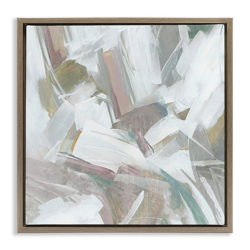 Soft Muted Harmony Floating Frame, design by Hannah Dawson, 18" H x 18" W, Montalcino Elm Floater Frame