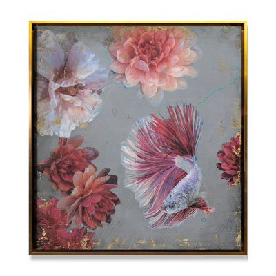 «Underwater Boutique 1» par Sarah Helser - peinture sur toile à cadre flottant