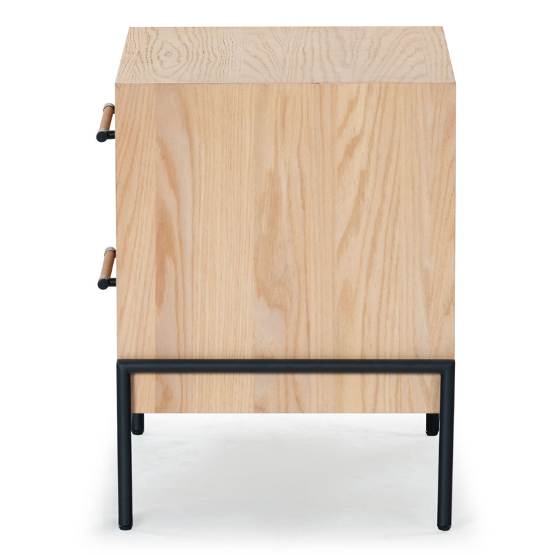 Chandri 2 - Drawer Nightstand, Oak/Black